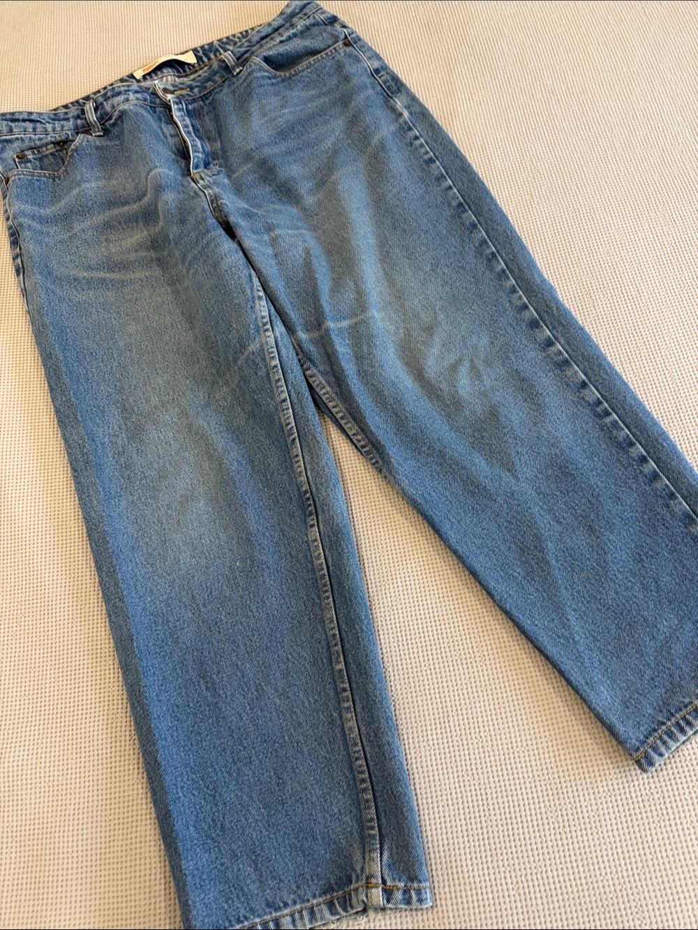Route 66 Relaxed Straight-Leg Men's Jeans in Light Blue Wash